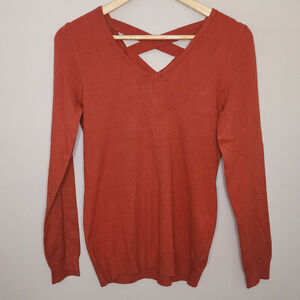 Love Ellie Stitch Fix Mia Cross Back Sweater Burnt Orange Women's Size XS - NWOT
